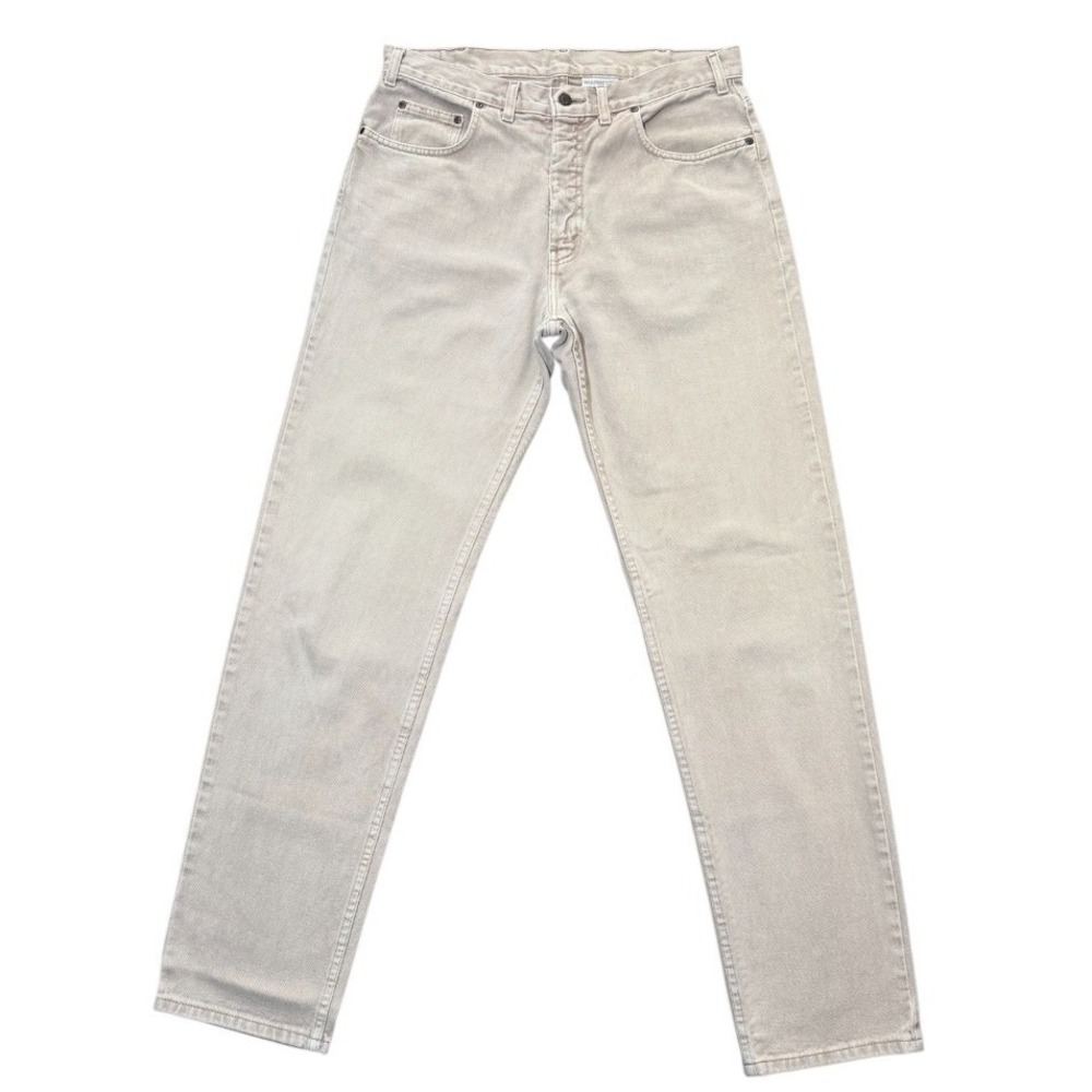 Vintage 90s Kirkland Signature Mens Relaxed Jeans Beige Tan Stone Wash 34" Pants